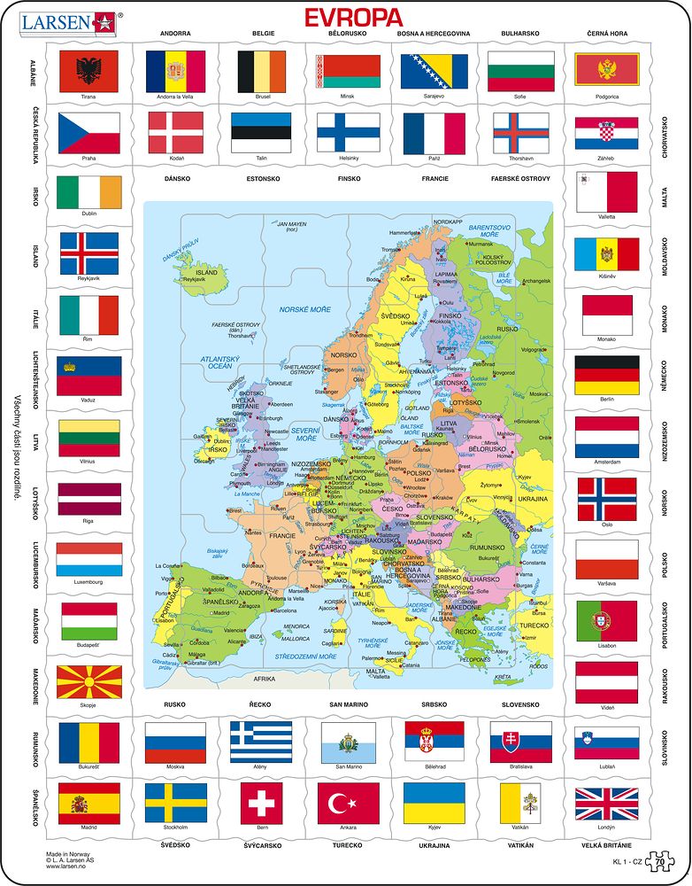 Kl Flagg Og Politisk Kart Av Europa Kart Over Verden Og Regioner