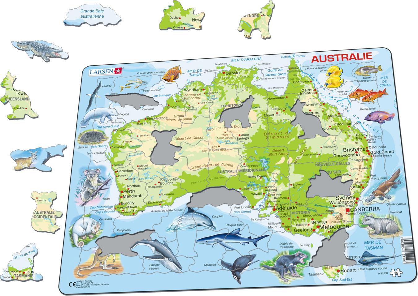 A Australia Topografisk Kart Kart Over Verden Og Regioner