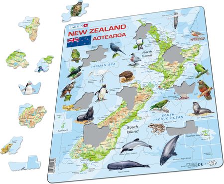 A4 - New Zealand Physical Map