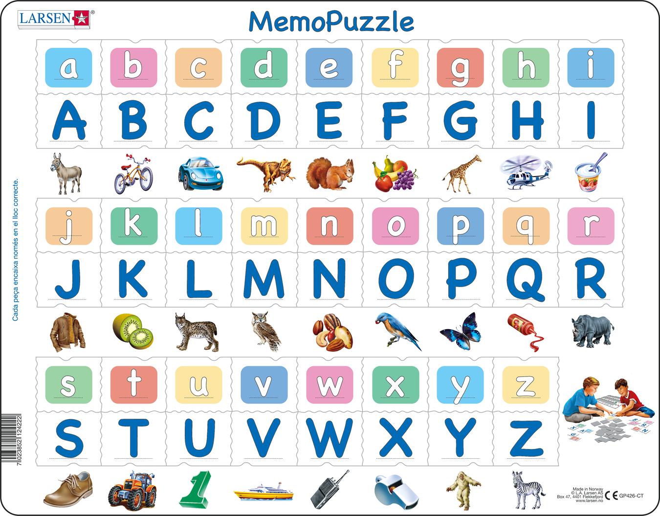GP426 - MemoPuzzle: The Alphabet with 26 Upper and Lower Case Letters ...