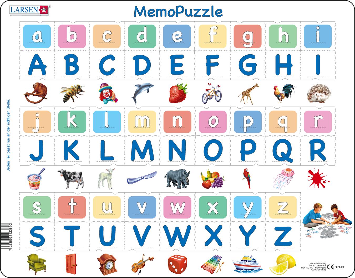 GP426 - MemoPuzzle: The Alphabet with 26 Upper and Lower Case Letters ...