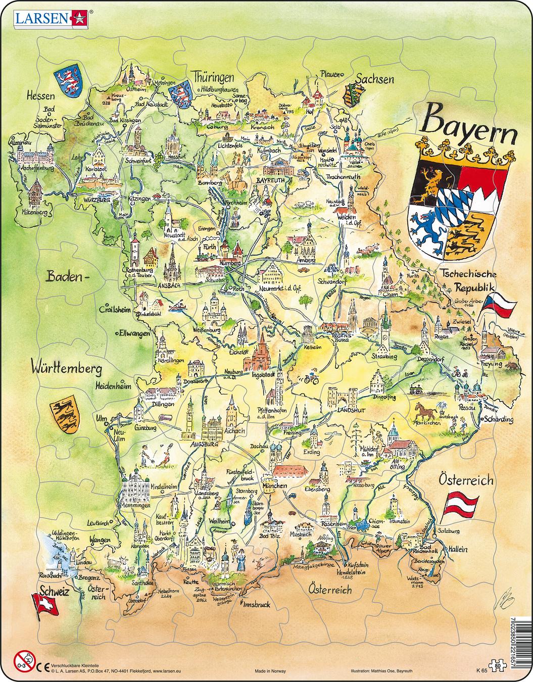 K65 Bavaria Other Maps Puzzles Larsen Puzzles 4967
