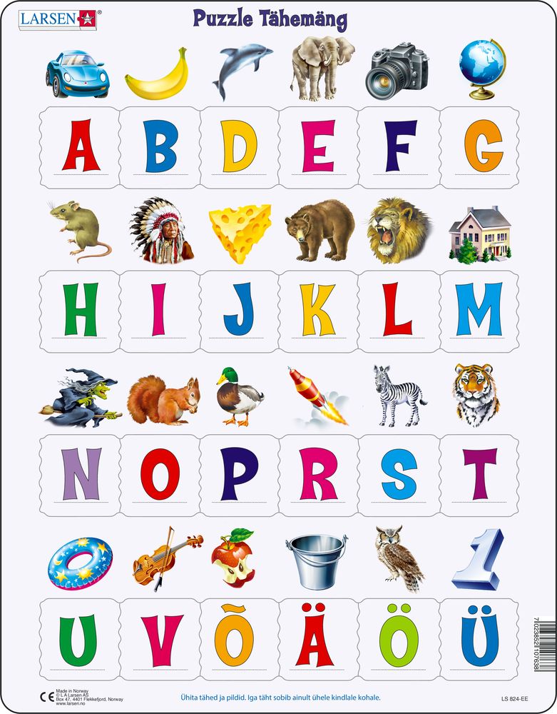 LS824 - Lær alfabetet: 24 store bokstaver (Estisk)