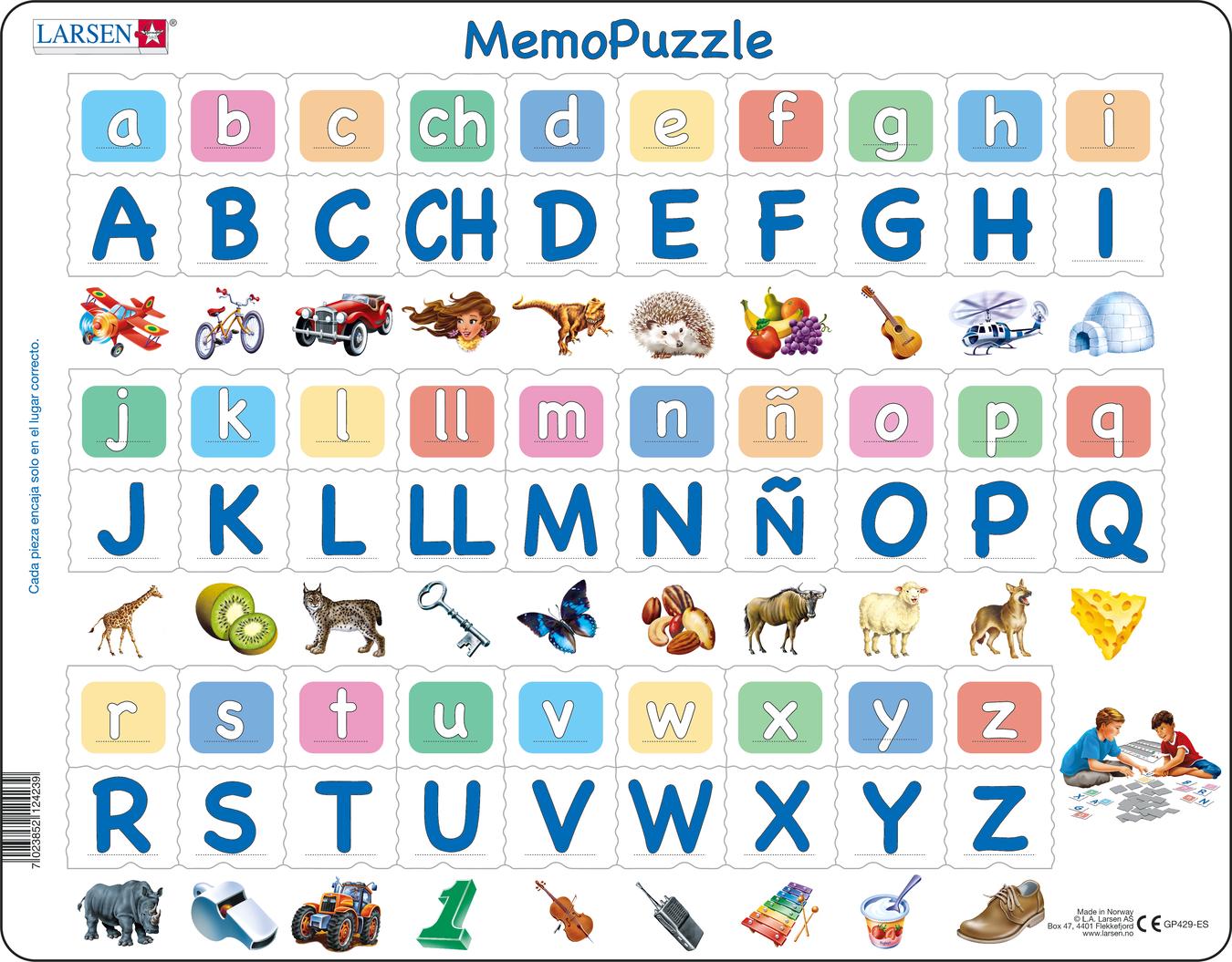 GP429 - MemoPuzzle: The Alphabet with 29 Upper and Lower Case Letters ...