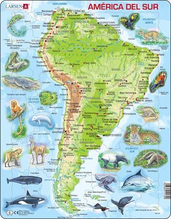 A25 - South America Topographic Map