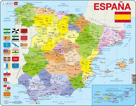 K85 - Spain Political Map
