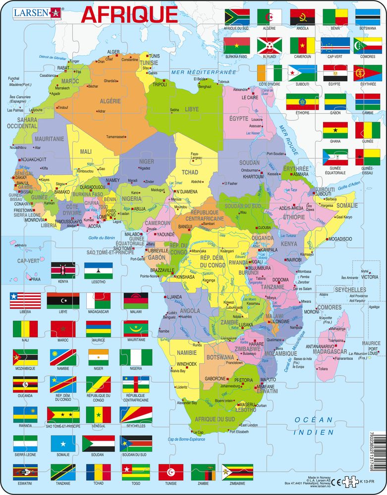 K13 - Africa Political Map :: Maps of the world and regions :: Puzzles ...