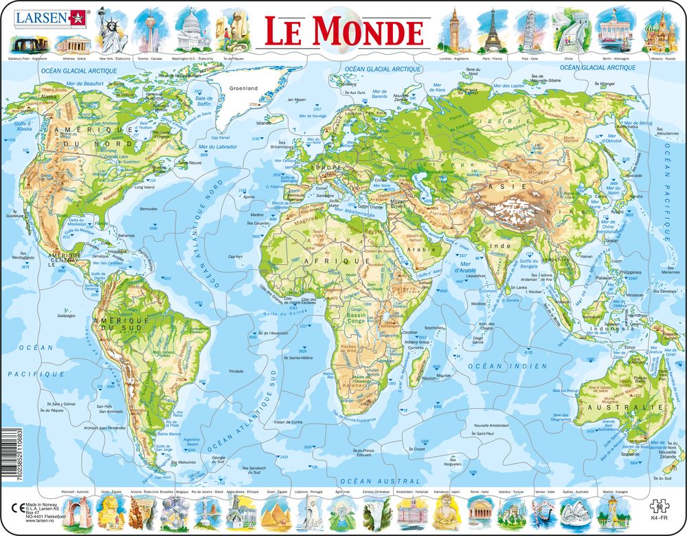 K4 - The World Topographic Map :: Maps of the world and regions ...