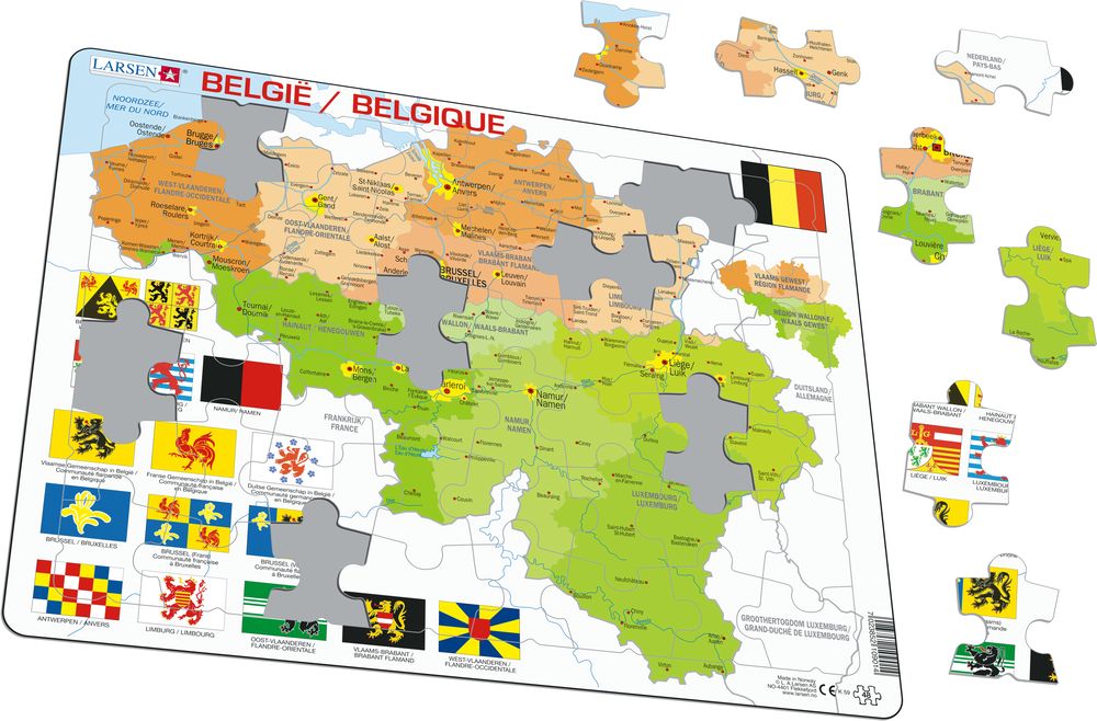 K59 - Belgium Political Map (Illustrative image 1)