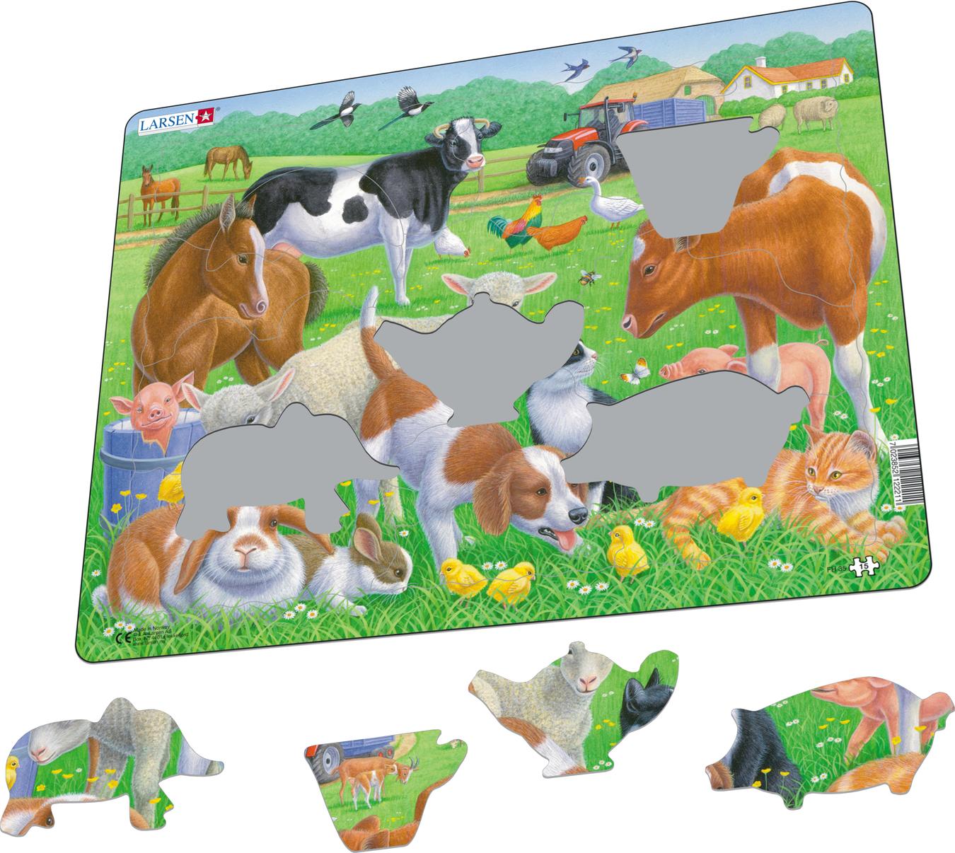 FH35 - Pets and Farm Animals :: Animals :: Puzzles :: Larsen Puzzles