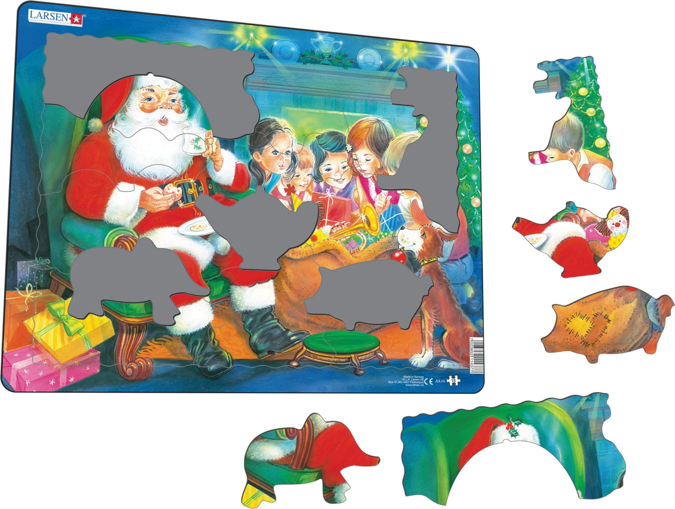 JUL14 - Santa Claus Enjoying a Cookie :: Christmas :: Puzzles :: Larsen ...