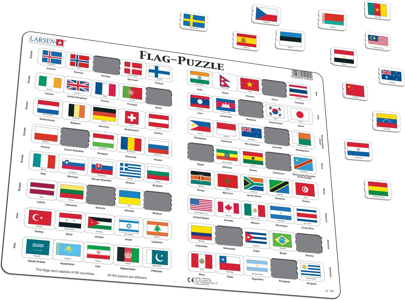 world flag puzzle