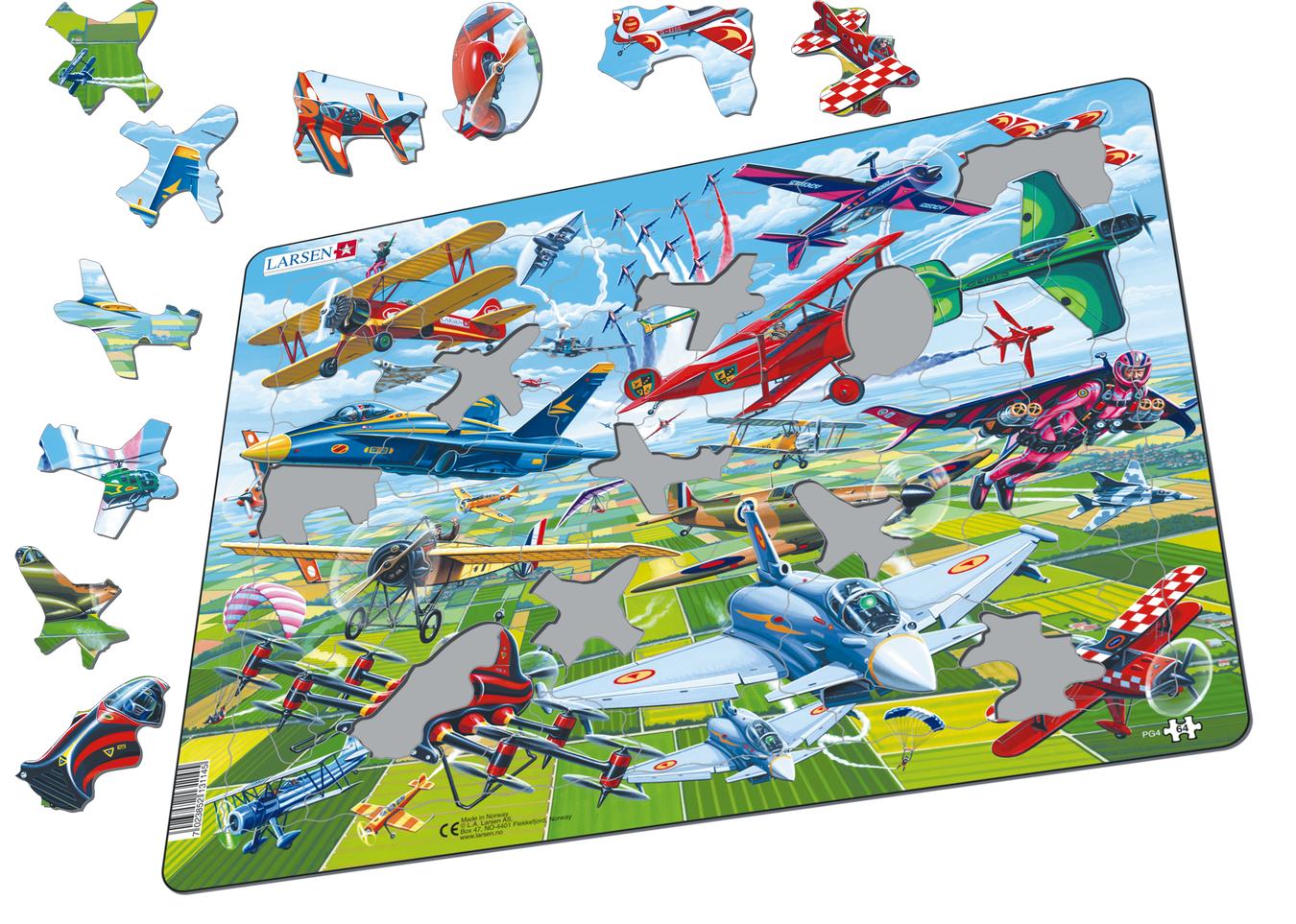 PG4 - Brave pilots in amazing planes :: Motif :: Puzzles :: Larsen Puzzles