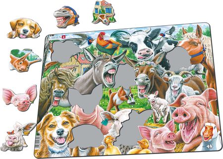 Puzzle Cadre - Les Animaux de la Forêt Européenne Larsen-FH17 40 pièces  Puzzles - Animaux de la forêt - /Planet'Puzzles
