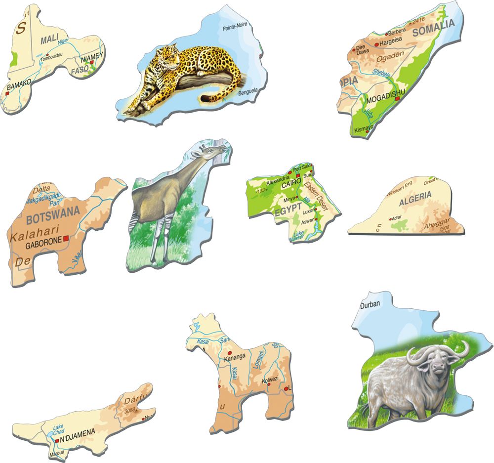A22 - Africa Topographic Map (Illustrative image 2) A22 - Africa Topographic Map (Illustrative image 2)