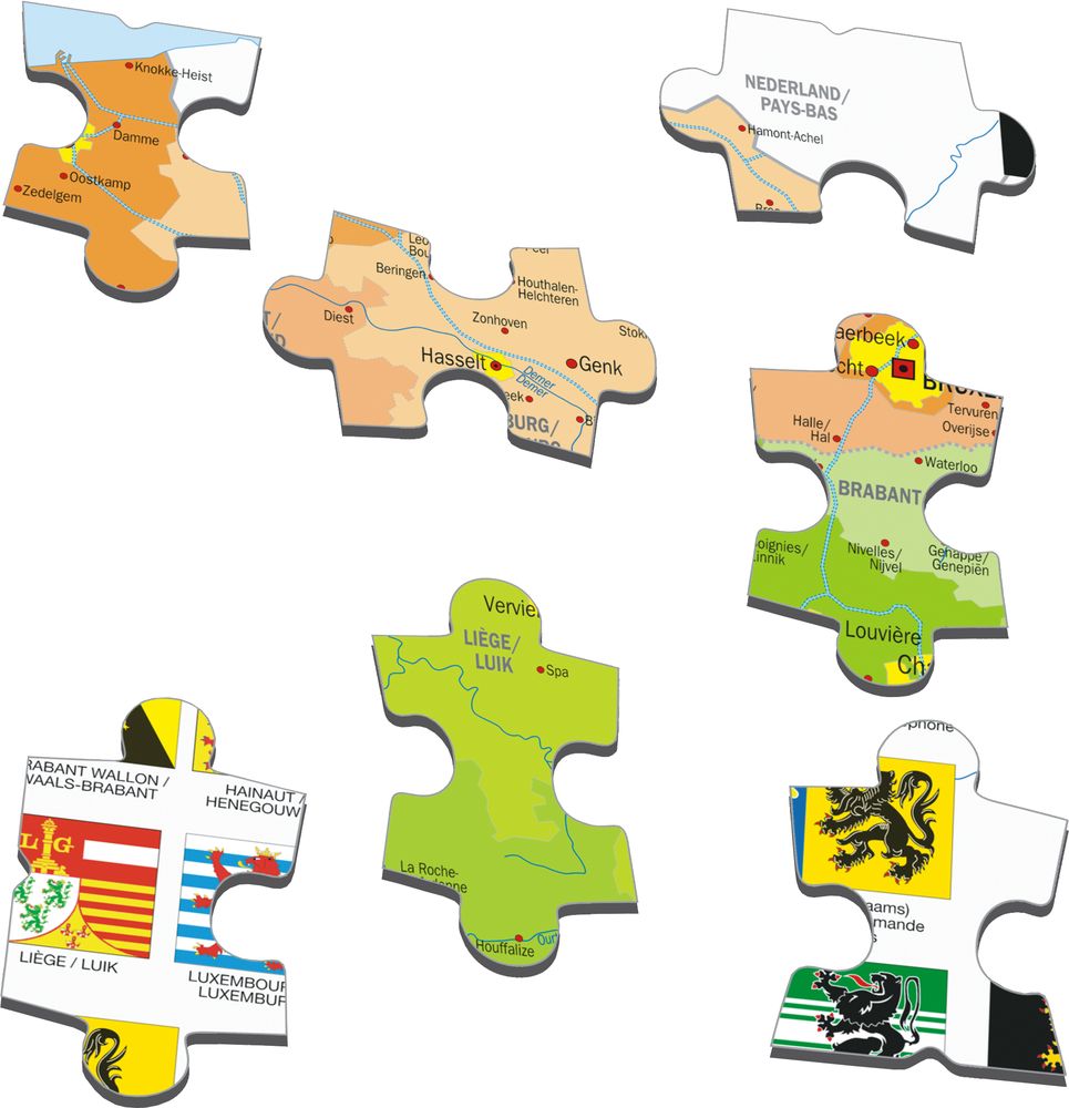 K59 Belgium Political Map Maps Of Countries Puzzles Larsen Puzzles 7834