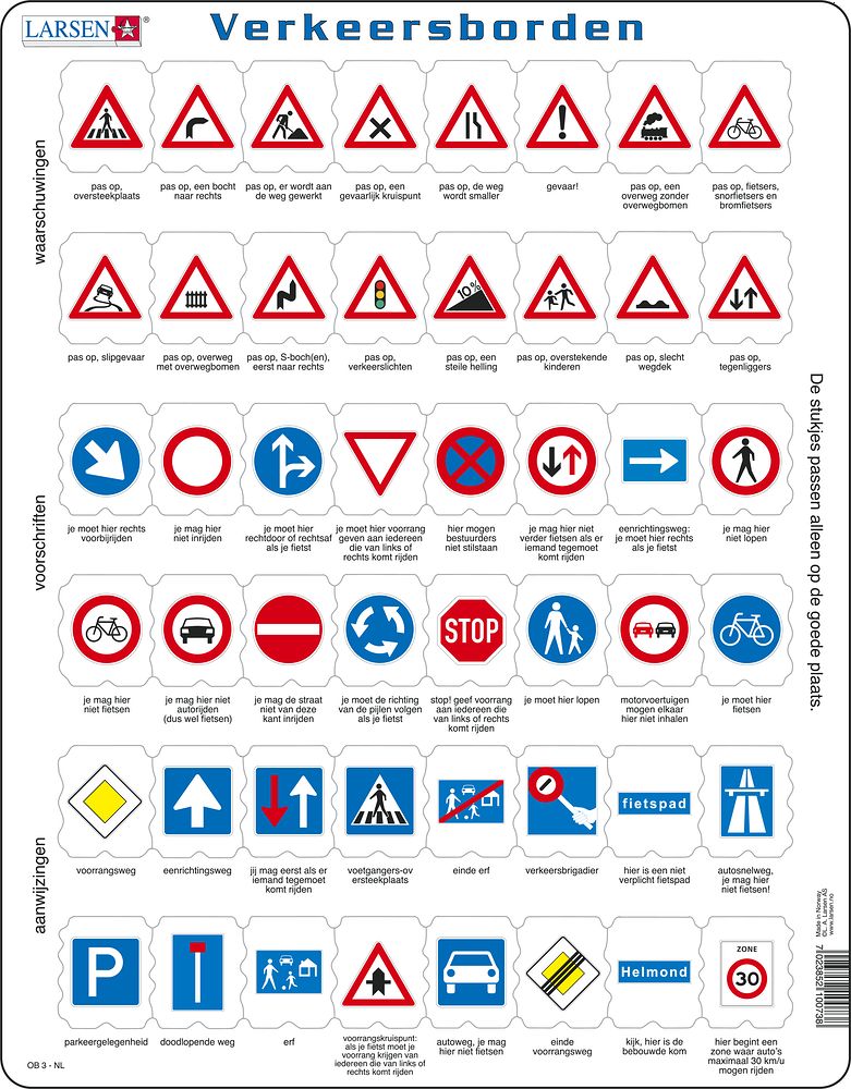 OB3 - Traffic Sign :: Science and facts :: Puzzles :: Larsen Puzzles