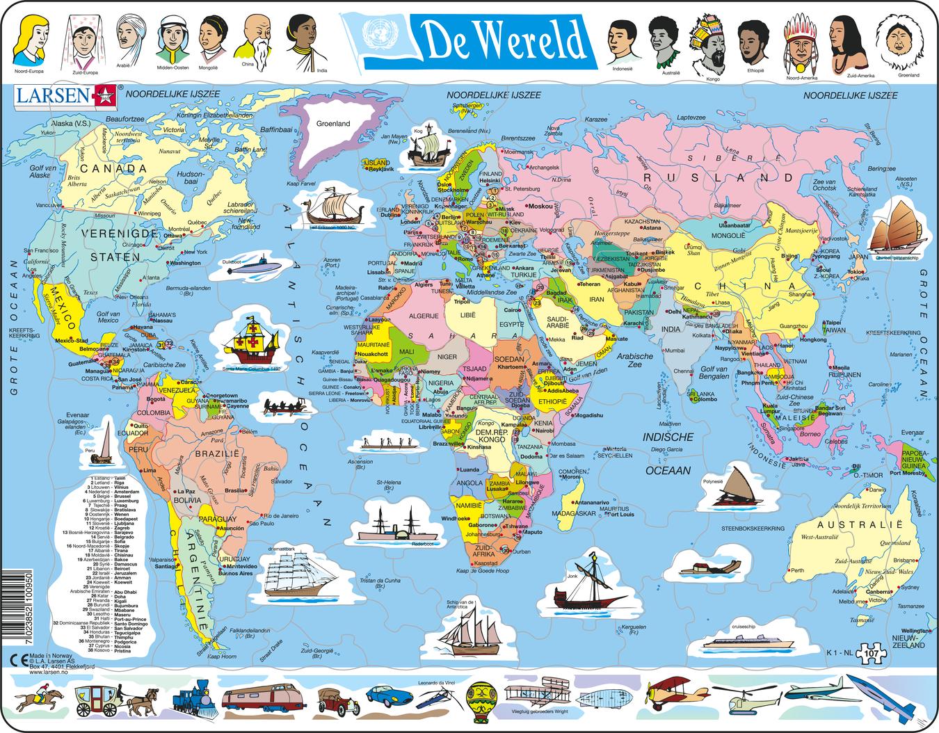 K1 - The World - Political Map :: Maps of the world and regions ...