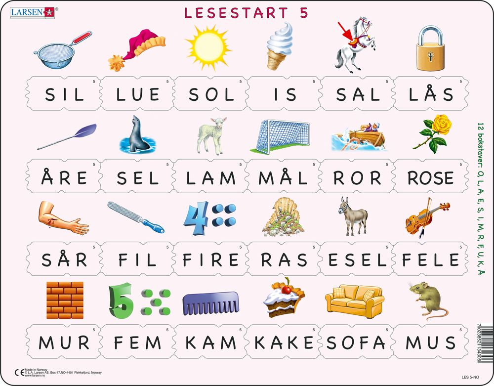 LES5 - LESESTART 5 :: Lesing :: Puslespill :: Larsen Puslespill