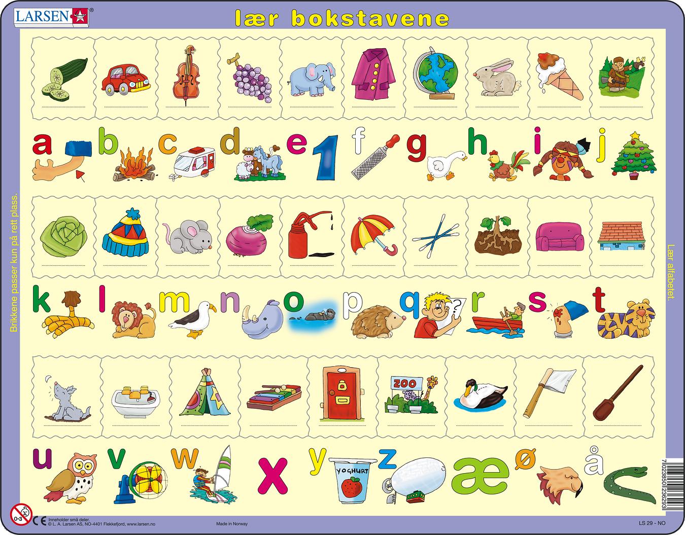 LS29 - Learn the letters (Norwegian) :: Reading :: Puzzles :: Larsen ...