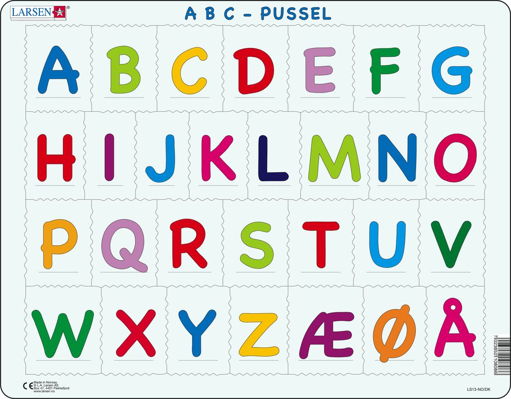 LS1329 - ABC-Puzzle (Flerspråklig (Norsk/Dansk))