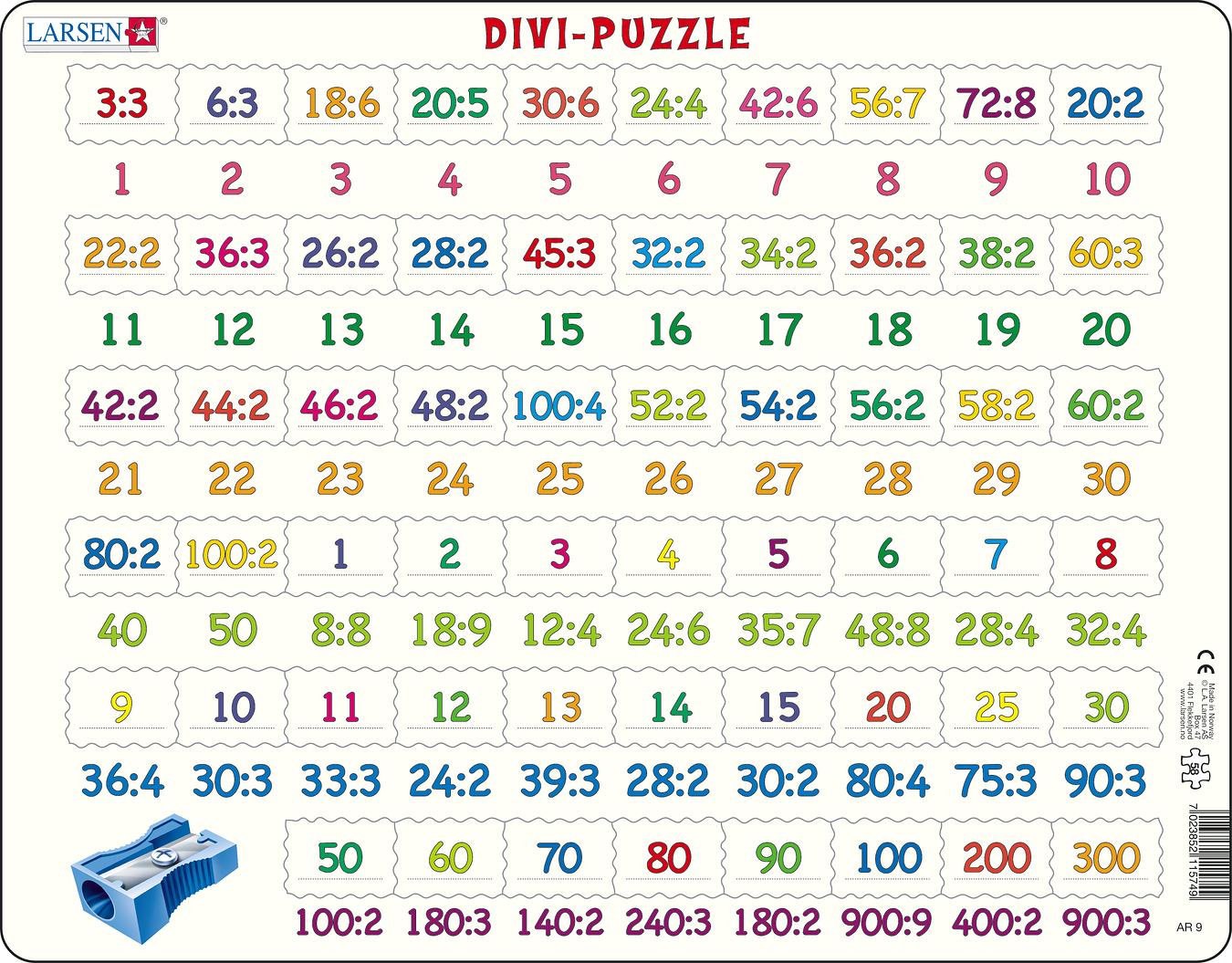 AR9 - Math Puzzle: Division :: Math :: Puzzles :: Larsen Puzzles