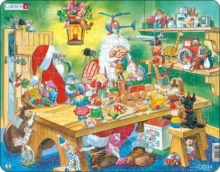 Puzzle Cadre - Le Père Noël dans les Lumières Nordiques Larsen-XM1 26  pièces Puzzles - Noël - /Planet'Puzzles